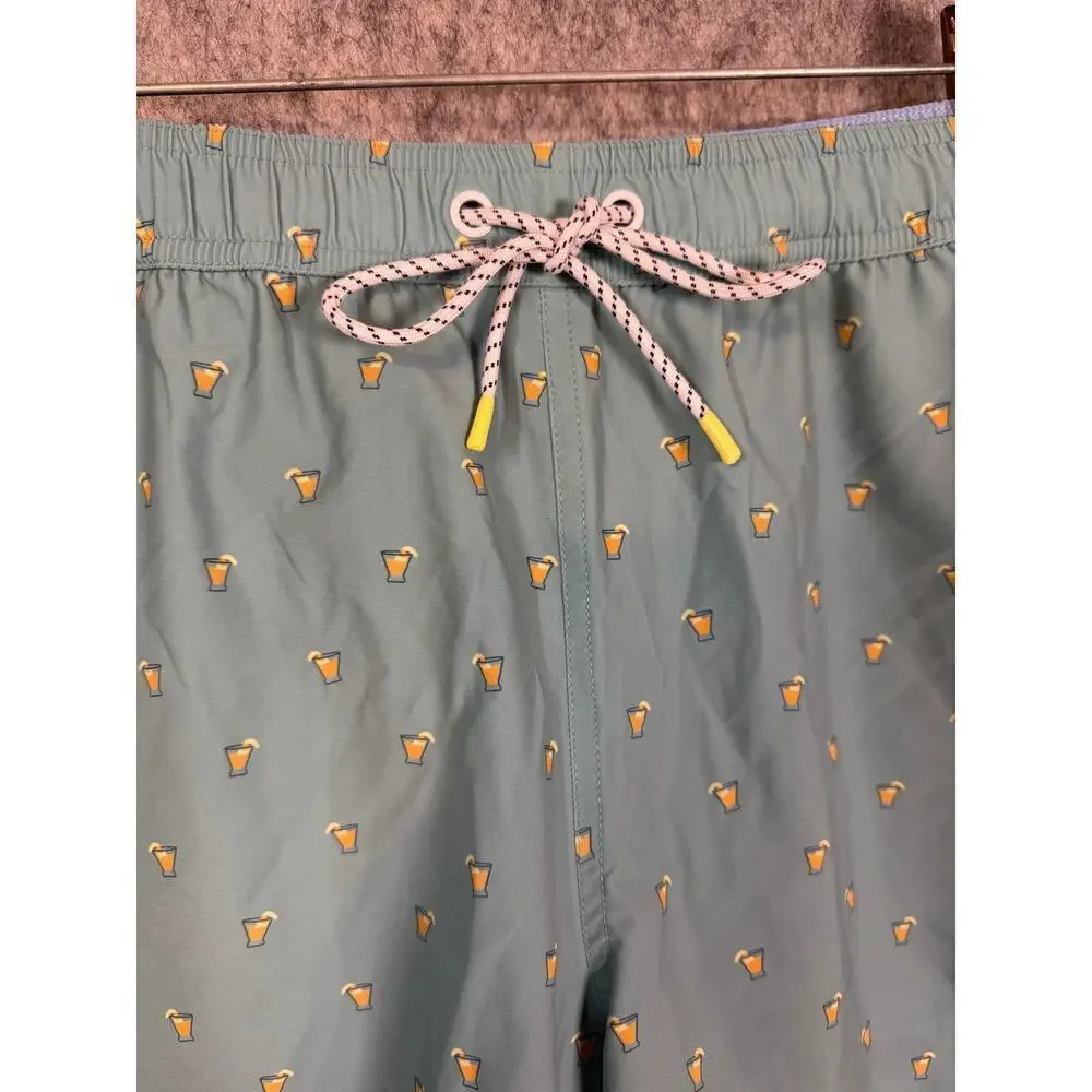 Bonobos Mens Light Blue Lined Beer Glass Swim Trunks 5